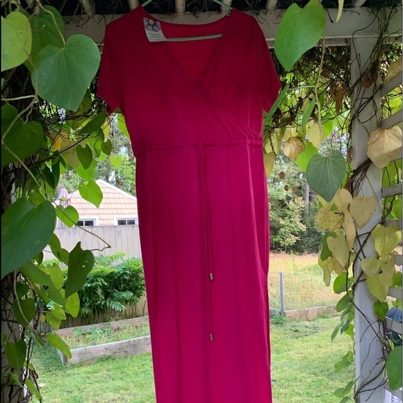 Pink  Maxi Dress w pockets - Picture 4 of 7